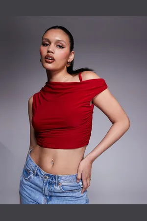Missyempire Missy Empire slinky twist shoulder detail top in