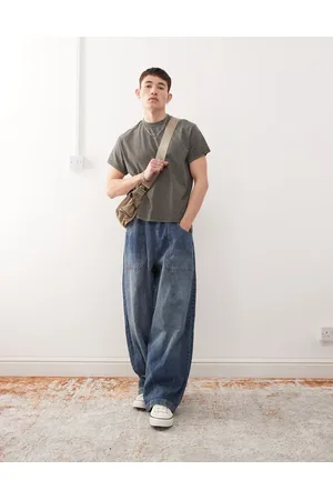 Reclaimed Slim cropped boxy t-shirt in -Green