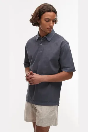 ARKET Heavyweight jersey short sleeve polo shirt in