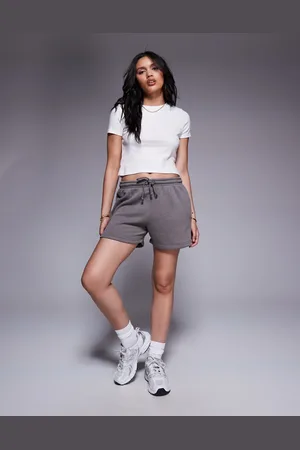 Missyempire Missy Empire exclusive drawstring waist sweat shorts in -Grey