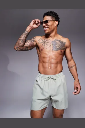 ASOS Swim shorts in mid length in -Green