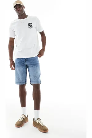 French Connection French Connection classic denim shorts in light wash blue
