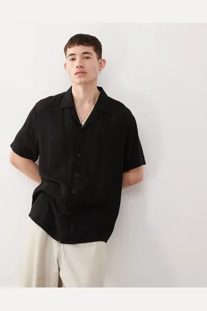 Reclaimed Oversized linen-blend shirt in