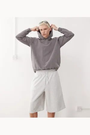 COLLUSION Relaxed skater jersey trackie shorts in marl