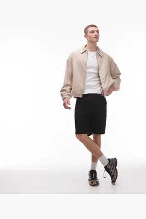 Topman Denim straight leg shorts in