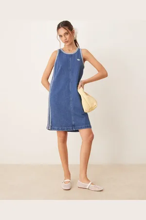 adidas Adicolor 90s denim dress in blue