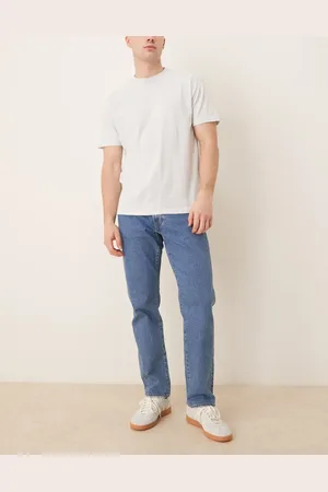 Abercrombie & Fitch Vintage straight leg jeans in wash-Blue
