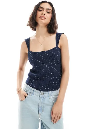 Hollister Sleeveless tie back linen top in