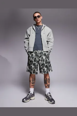 Armani Exchange Shorts in green palm print
