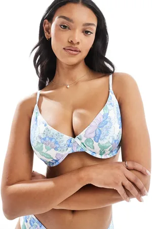 Hollister Curvy underwire bikini top in floral print (part of a set)