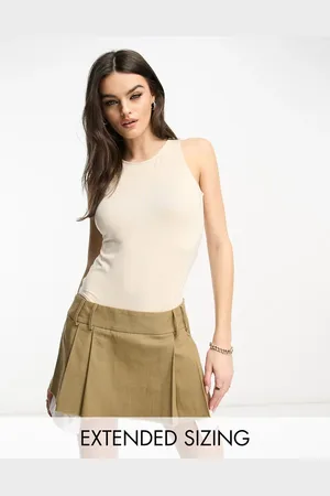 VERO MODA X Joann Van Den Herik sleeveless bodysuit in stone-Neutral
