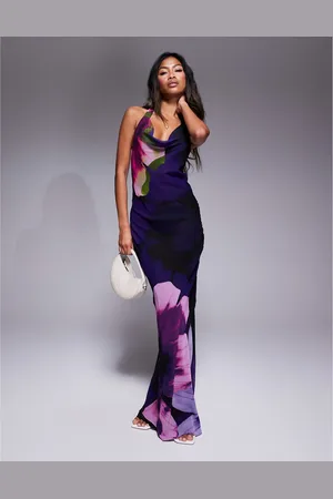 River Island Halterneck floral maxi dress in