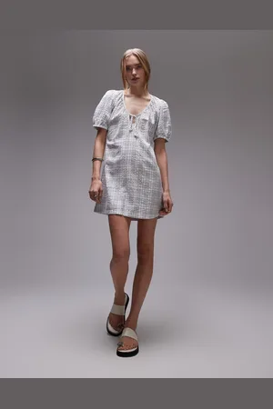 Rhythm Desi plaid mini dress in