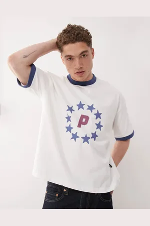Prohibited Stars blue logo t-shirt in