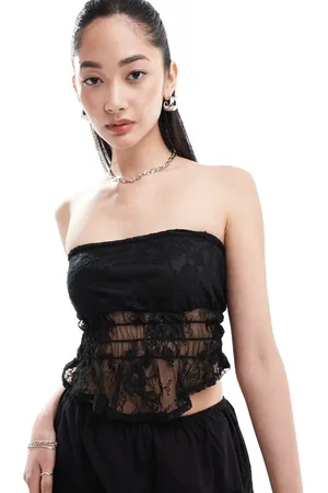 Daisy Street Bandeau crop top in lace (part of a set)