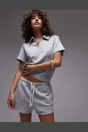 ARKET Pure cotton pull on sweat shorts in grey