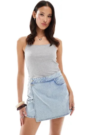 JJXX Denim skort in light blue wash