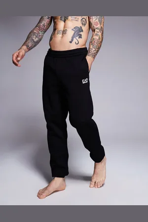 EA7 Armani logo cuffed trackies in