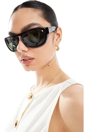 A. Kjærbede Max oversized wraparound sunglasses in demi tortoise