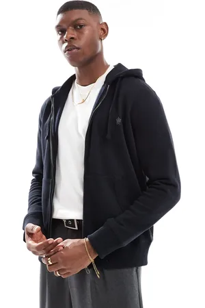 French Connection French Connection classic zip up hoodie in navy