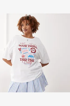 Noisy May Oversized t-shirt with Good Things print in