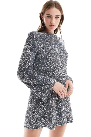 Pretty Lavish Cluster sequin mini dress in -Gold