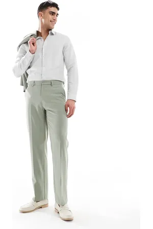 ASOS Straight suit pants in green
