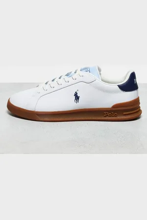 Ralph Lauren Heritage Court Unisex sneakers in with gum sole and contrast tongue