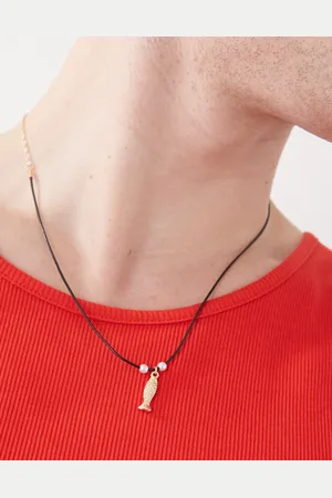 Reclaimed Unisex fish charm necklace