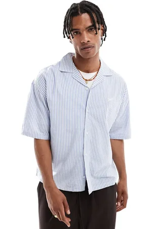 Pull&Bear Striped boxy shirt in