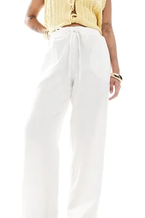 New Look Linen wide leg pants in