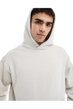 Cotton On Cotton On box fit crew hoodie in -Neutral