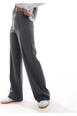 VERO MODA Pleat front wide leg pants in grey