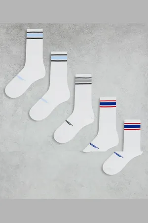 JACK & JONES 5 pack of sport socks in with contrasting stripe