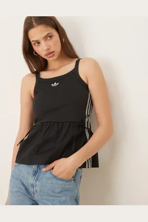 adidas Crochet 3 stripes tank top in