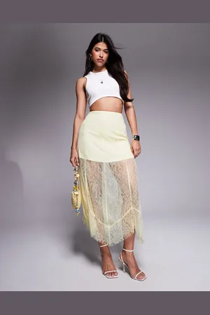 ASOS Lace maxi skirt with mini lining in