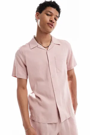 New Look Revere linen-blend shirt in (part of a set)-Purple
