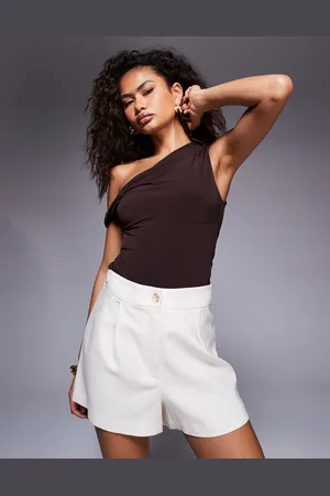 River Island Linen structured shorts in -Grey