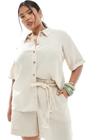 VERO MODA Boxy shirt in (Part of a set)-Neutral
