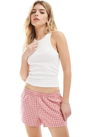 Hollister Low rise baggy boxer pyjama shorts in print