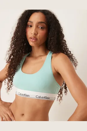 Calvin Klein Modern cotton bralet in mint blue