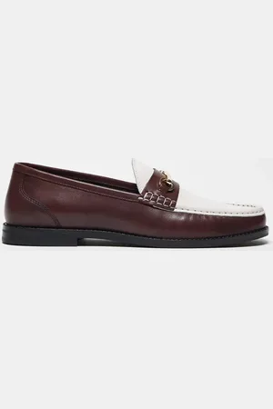 ASOS Loafers in and white leather-Red