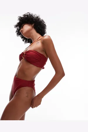 Topshop Thailand high waisted bikini bottoms in