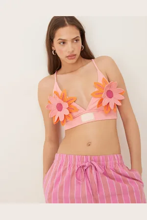 adidas Crochet flower bralet-White