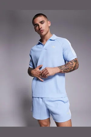 adidas Waffle polo in blue