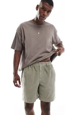 ASOS Cord jorts with workwear patch in -Green