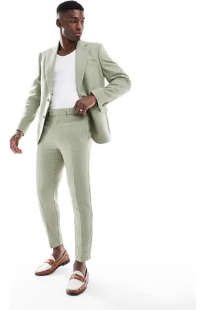 ASOS Tapered suit pants with wool in