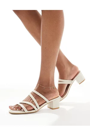 New Look Multi strap heeled mules in