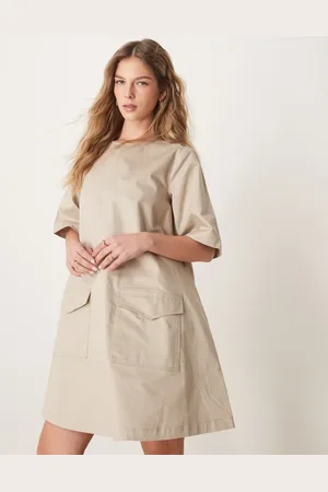 Barbour Luna mini dress in beige-Neutral