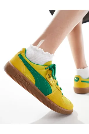 PUMA Palermo sneakers in and green